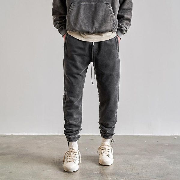 men's pants represent blank sweatpant high street retro washed distressed high-quality cotton and women's sweatpants casual, Black
men's pants represent blank sweatpant high street retro washed distressed high-quality cotton and women's sweatpants casual, Black