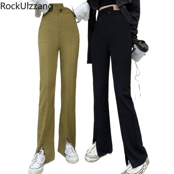 irregular button high waist loose straight long slit pant women fashion korean office style solid simple casual elegant women's pants &, Black;white
irregular button high waist loose straight long slit pant women fashion korean office style solid simple casual elegant women's pants &, Black;white