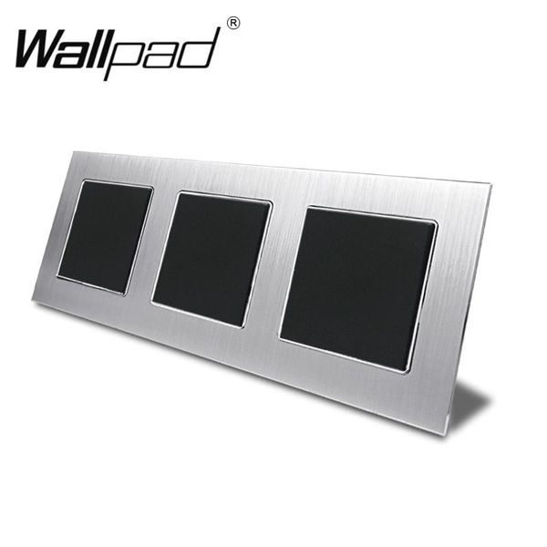 smart home control triple 1 gang switch eu standard wallpad silver metal frame push button light 3 gangs 2 way with 234*86mm
smart home control triple 1 gang switch eu standard wallpad silver metal frame push button light 3 gangs 2 way with 234*86mm