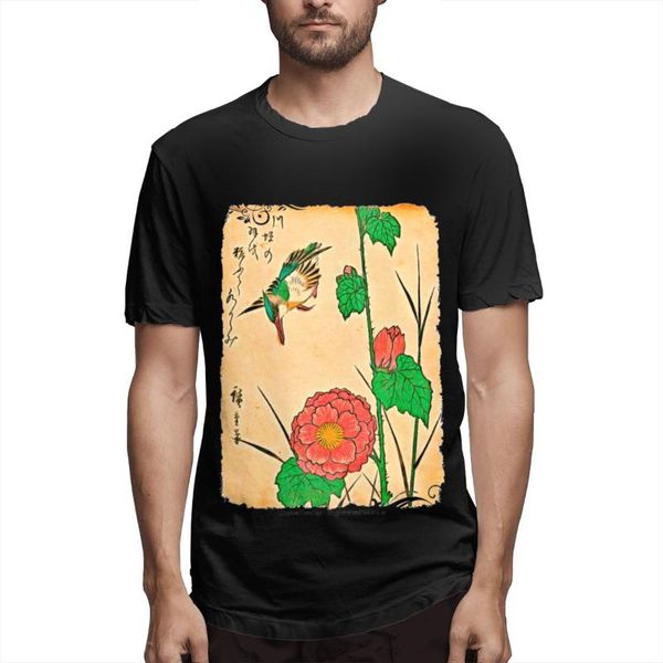 men's t-shirts utagawa hiroshige kingfisher and wild rose printed oversized men t shirt roupas masculinas polyester goth tee streetwear, White;black
men's t-shirts utagawa hiroshige kingfisher and wild rose printed oversized men t shirt roupas masculinas polyester goth tee streetwear, White;black