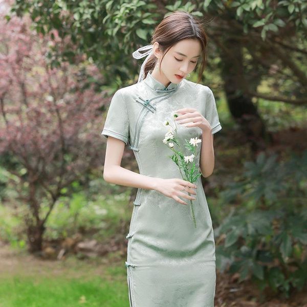 ethnic clothing summer girly green cheongsam young old shanghai style retro improved qipao dress oriental wedding party daily, Red
ethnic clothing summer girly green cheongsam young old shanghai style retro improved qipao dress oriental wedding party daily, Red