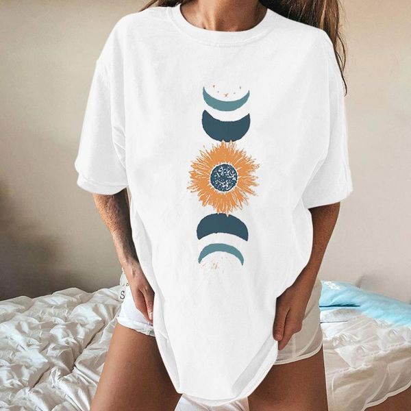 women's t-shirt woman vintage drop sleeves tshirts harajuku summer casual round neck short sleeve sun moon printed loose #t2p, White
women's t-shirt woman vintage drop sleeves tshirts harajuku summer casual round neck short sleeve sun moon printed loose #t2p, White