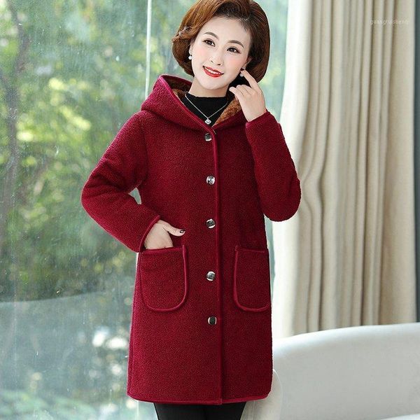 women's down & parkas 2021 winter coat middle-aged and elderly jackets korean mid-long hooded single-breasted plush thick warm overcoat, Black
women's down & parkas 2021 winter coat middle-aged and elderly jackets korean mid-long hooded single-breasted plush thick warm overcoat, Black