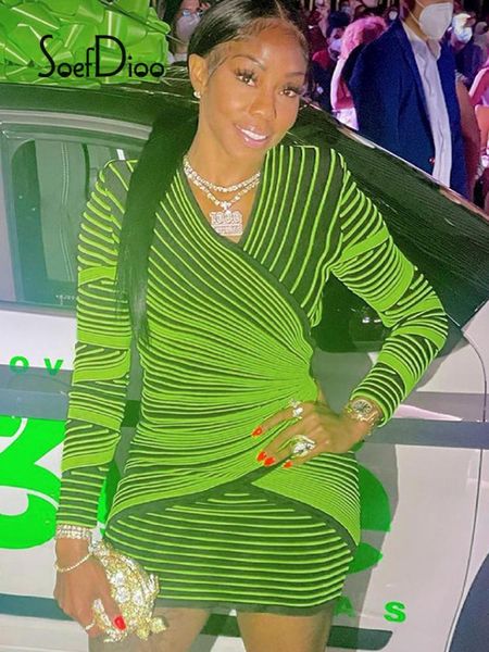 casual dresses soefdioo stripe printed v-neck long sleeve bodycon dress women irregular party mini autumn 2021 night club outfit, Black;gray
casual dresses soefdioo stripe printed v-neck long sleeve bodycon dress women irregular party mini autumn 2021 night club outfit, Black;gray