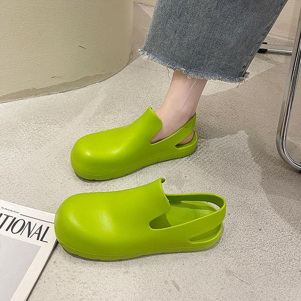 sandals baotou ladies simple solid color summer fashion flat soft bottom comfortable foot rubber rain boots large size., Black
sandals baotou ladies simple solid color summer fashion flat soft bottom comfortable foot rubber rain boots large size., Black