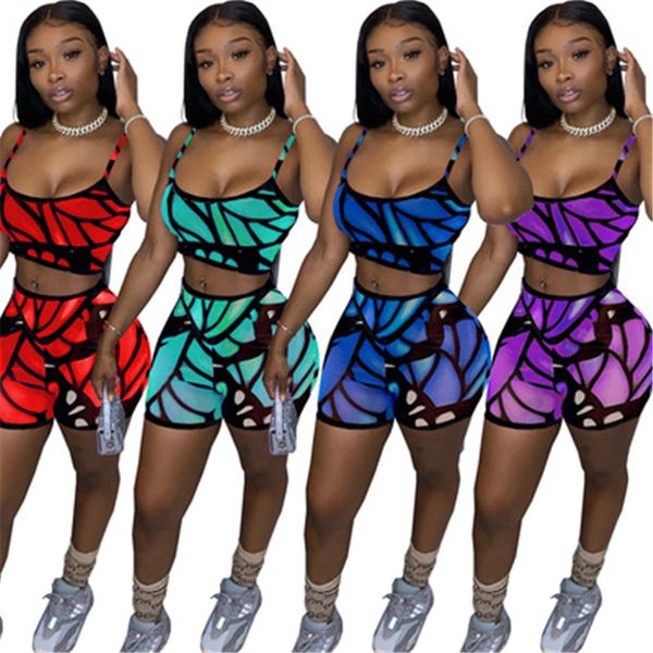 women casual skinny tracksuits fashion trend sleeveless sling short shorts 2 piece sets designer female summer elastic u-neck slim suits, Gray
women casual skinny tracksuits fashion trend sleeveless sling short shorts 2 piece sets designer female summer elastic u-neck slim suits, Gray