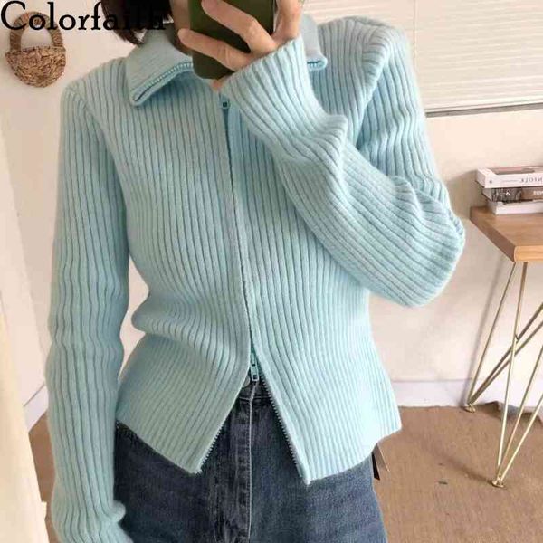 colorfaith new winter spring women's sweaters short cardigans zipper knitted wild korean style elegant ladies swc9817 210413, White;black
colorfaith new winter spring women's sweaters short cardigans zipper knitted wild korean style elegant ladies swc9817 210413, White;black