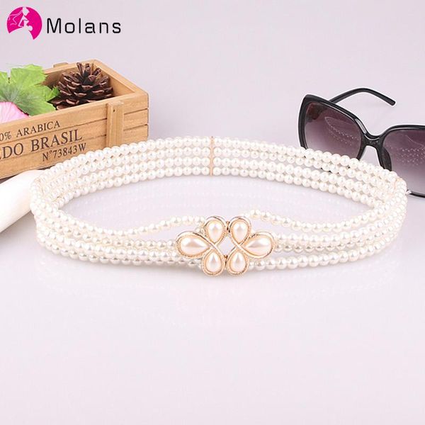 wedding sashes molans design bride elastic belt elegant faux pearl beads crystal bridal belts charms waist strap accessories, White
wedding sashes molans design bride elastic belt elegant faux pearl beads crystal bridal belts charms waist strap accessories, White