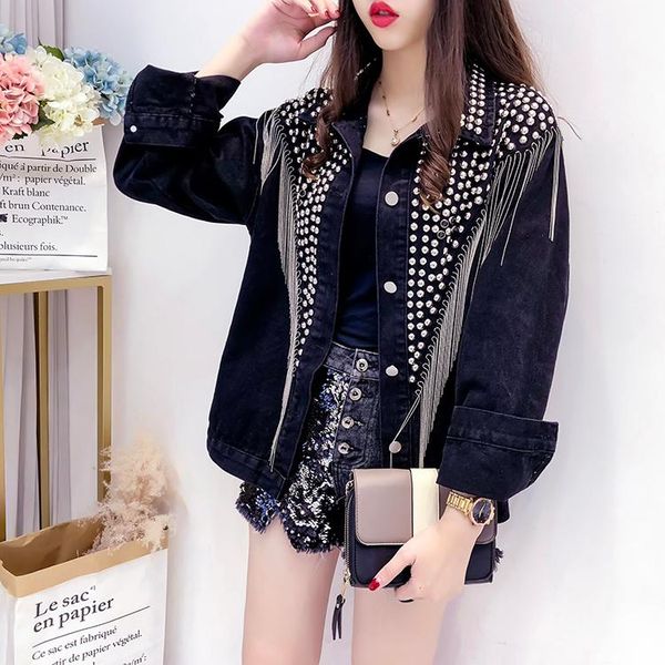 women's jackets sequins tassels loosen jacket girls punk rock yuppie guitar show coat music festvial costumes, Black;brown
women's jackets sequins tassels loosen jacket girls punk rock yuppie guitar show coat music festvial costumes, Black;brown