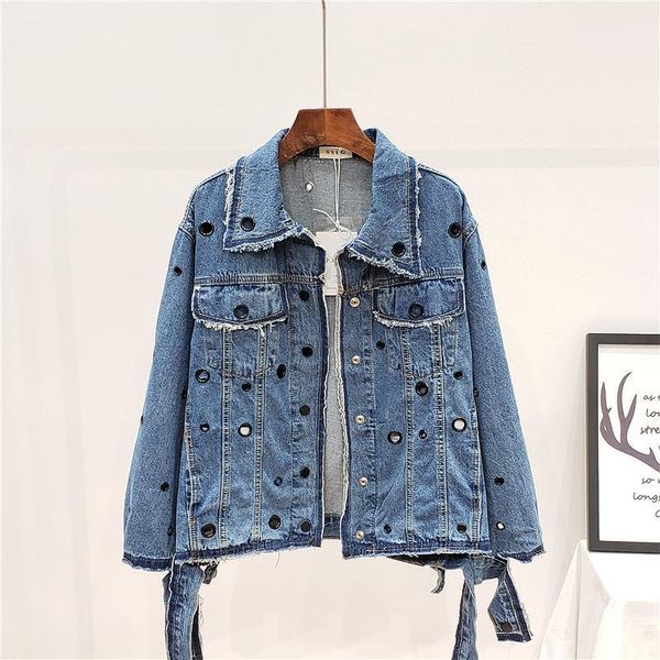 women's jackets fad circle hollow out denim jacket women vintage autumn clothes long sleeve cropped harajuku jaqueta jean clothing coa, Black;brown
women's jackets fad circle hollow out denim jacket women vintage autumn clothes long sleeve cropped harajuku jaqueta jean clothing coa, Black;brown