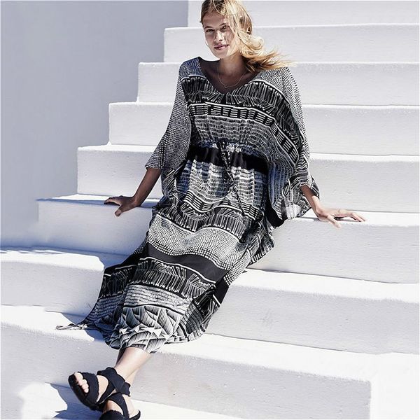 casual dresses tunic robe long women summer beach bikini cover up oversize black white geometric print cotton smock q8mr, Black;gray
casual dresses tunic robe long women summer beach bikini cover up oversize black white geometric print cotton smock q8mr, Black;gray
