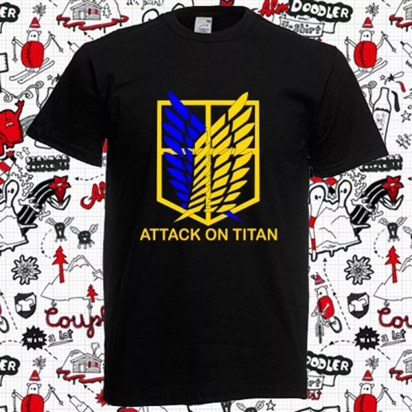 Shingeki no Kyojin Attack on Titan Recon Corps Men's Black T-Shirt Size S-3XL, White;black 
Shingeki no Kyojin Attack on Titan Recon Corps Men's Black T-Shirt Size S-3XL, White;black
