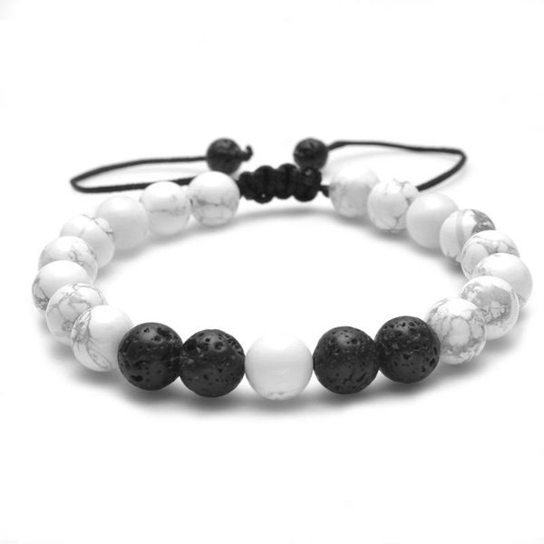 beaded, strands 8mm white turquoise volcanic rock adjustable braided bracelet natural stone bead chain bangle fashion accessories men jewelr, Black
beaded, strands 8mm white turquoise volcanic rock adjustable braided bracelet natural stone bead chain bangle fashion accessories men jewelr, Black