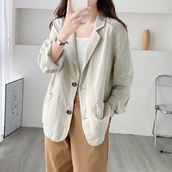 luxury women's short coatwashing dyeing spring and summer korean version loose temperament leisure thin cotton linen suit coat for wome, Black;brown
luxury women's short coatwashing dyeing spring and summer korean version loose temperament leisure thin cotton linen suit coat for wome, Black;brown
