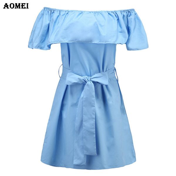 lady ruffles blue white elegant dress women slash neck off the shoulder summer clothing vestidos with sashes waist belt dresses 210416, Black;gray
lady ruffles blue white elegant dress women slash neck off the shoulder summer clothing vestidos with sashes waist belt dresses 210416, Black;gray