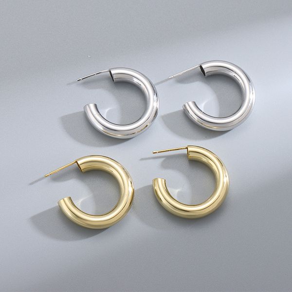 s925 sterling sier round false earrings round tube japan and south korea fashion personality plated k gold light luxury women's, Golden
s925 sterling sier round false earrings round tube japan and south korea fashion personality plated k gold light luxury women's, Golden