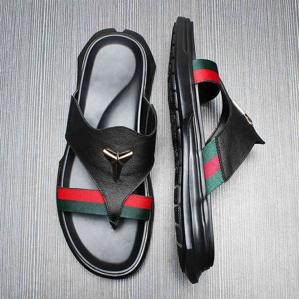 slippers korean fashion brand slippers wear trend outdoor personality summer men's sandals leather net red 95jk, Black
slippers korean fashion brand slippers wear trend outdoor personality summer men's sandals leather net red 95jk, Black