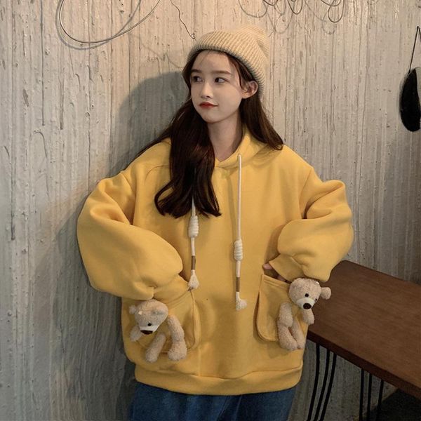 women's hoodies & sweatshirts 2021 women loose solid color hooded long sleeves pullovers sweatshirt hoodie crop with a bear clothes, Black
women's hoodies & sweatshirts 2021 women loose solid color hooded long sleeves pullovers sweatshirt hoodie crop with a bear clothes, Black