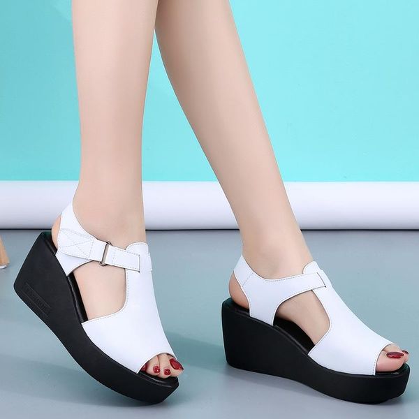 tilocow women's wedges leather sandals peep toe platform ladies shoes woman casual soild heels female back strap footwear, Black
tilocow women's wedges leather sandals peep toe platform ladies shoes woman casual soild heels female back strap footwear, Black