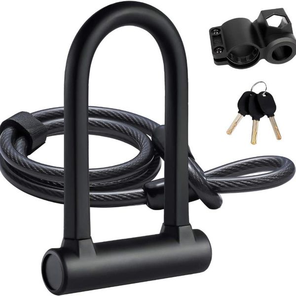 bike locks u lock heavy duty bicycle lock, 16mm shackle and 4ft/6ft length security cable with sturdy mounting bracket
bike locks u lock heavy duty bicycle lock, 16mm shackle and 4ft/6ft length security cable with sturdy mounting bracket