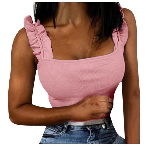 women's tanks & camis sell summer women blue pink vest fashion sleeveless strapless ruffles solid pullovers ladies camisole, White
women's tanks & camis sell summer women blue pink vest fashion sleeveless strapless ruffles solid pullovers ladies camisole, White
