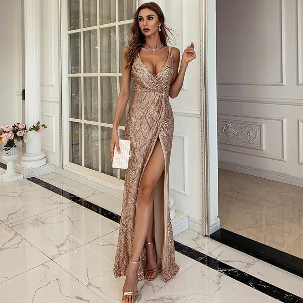 casual dresses women v neck sequin spaghetti strap dress sleeveless backless high split long maxi 2021 summer evening party, Black;gray
casual dresses women v neck sequin spaghetti strap dress sleeveless backless high split long maxi 2021 summer evening party, Black;gray