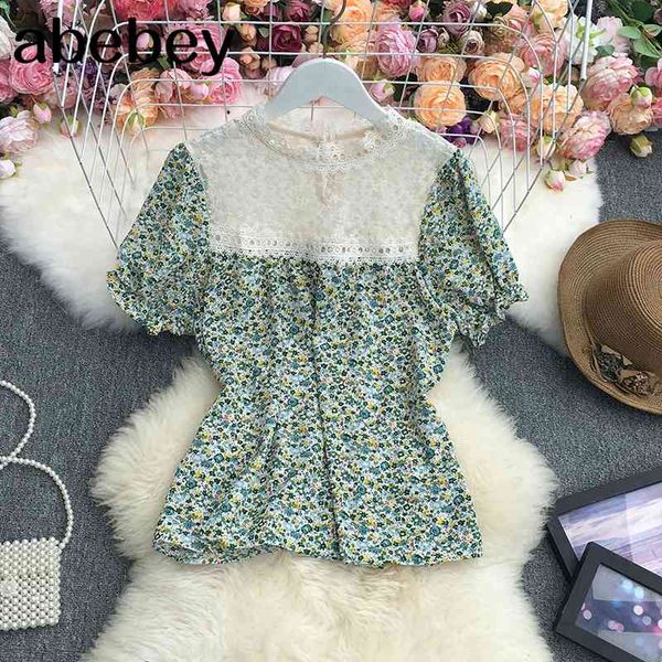 summer women french vintage o-neck puff sleeve shirt lace patchwork floral print high waist short shirt 210715, White
summer women french vintage o-neck puff sleeve shirt lace patchwork floral print high waist short shirt 210715, White