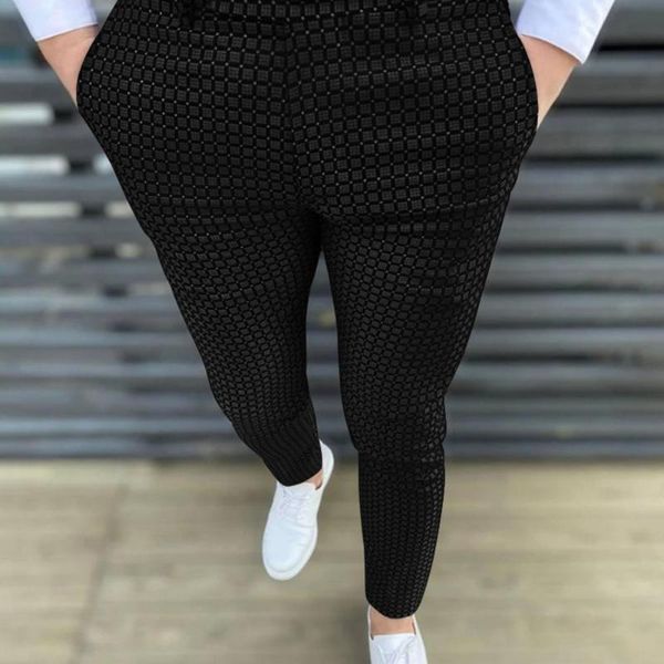 men's pants men plaid spot casual slim long breathable straight trousers fashion business wedding party clothing, Black
men's pants men plaid spot casual slim long breathable straight trousers fashion business wedding party clothing, Black
