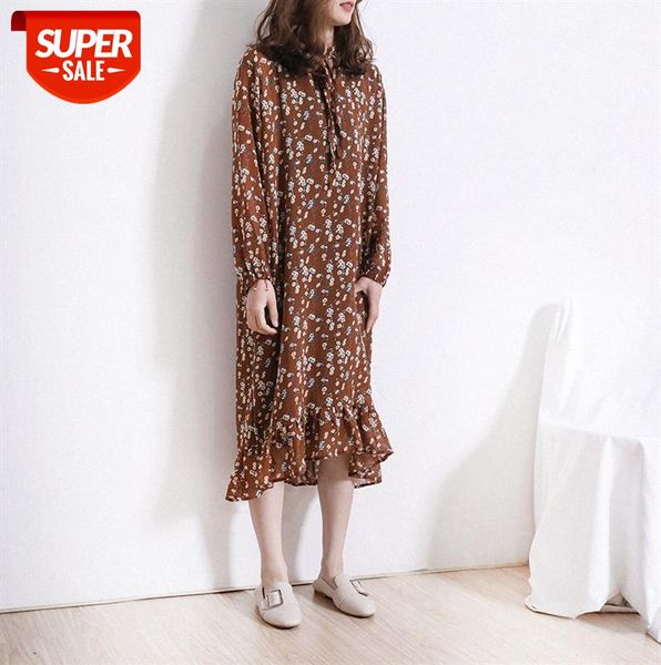 6-0613 long-sleeved chiffon floral summer dress women's stand-up collar tie sweet mermaid skirt #ea04, Black;gray
6-0613 long-sleeved chiffon floral summer dress women's stand-up collar tie sweet mermaid skirt #ea04, Black;gray
