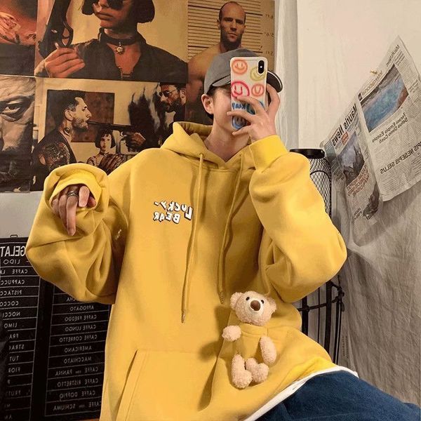 mens sweater men's hooded sweater korean version trend loose pullover coat bear pendant design casual hoodie, Black
mens sweater men's hooded sweater korean version trend loose pullover coat bear pendant design casual hoodie, Black