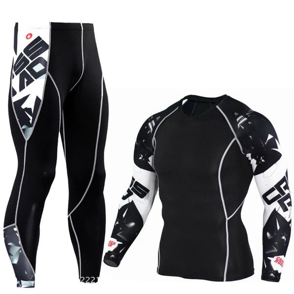 men's tracksuits 2pcs/sets long t shirt+pants morning run jogging workout compression clothing extreme sports gym tights mma bjj, Gray
men's tracksuits 2pcs/sets long t shirt+pants morning run jogging workout compression clothing extreme sports gym tights mma bjj, Gray