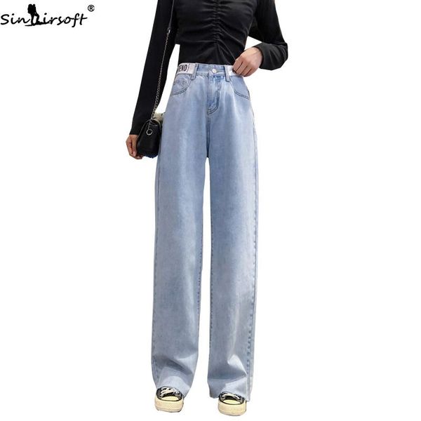 women's jeans spring loose wide leg high waist woman fashion trend straight retro casual style denim trousers women, Blue
women's jeans spring loose wide leg high waist woman fashion trend straight retro casual style denim trousers women, Blue