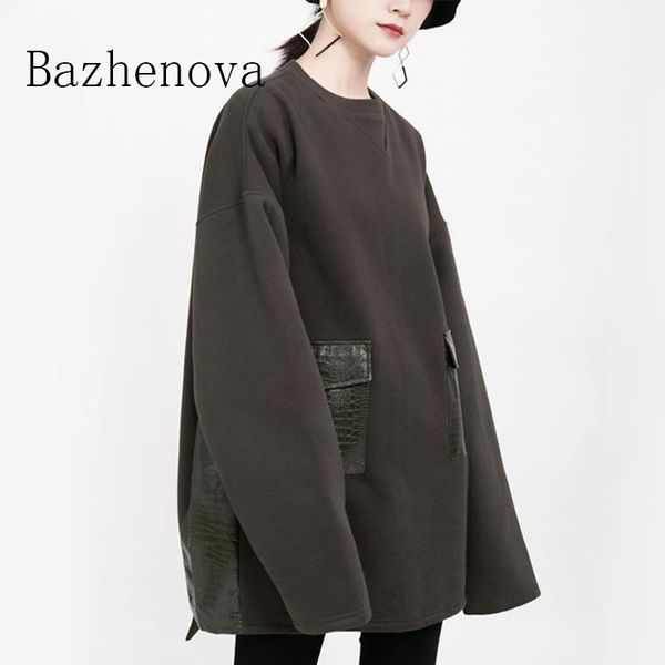 women's hoodies & sweatshirts bazhenova 2021 autumn women all-match street sweatshirt for girls leather pocket loose woman fall lady t, Black
women's hoodies & sweatshirts bazhenova 2021 autumn women all-match street sweatshirt for girls leather pocket loose woman fall lady t, Black