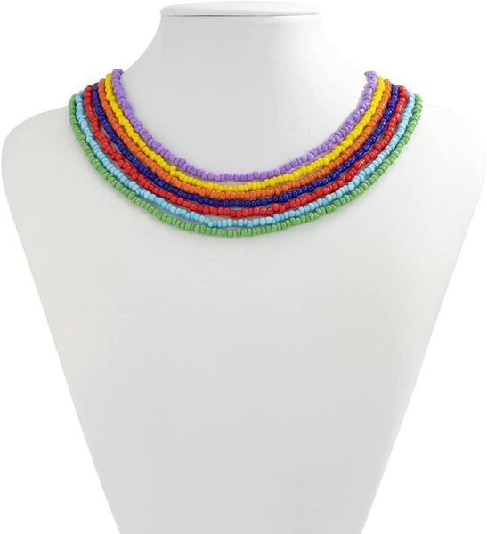 chokers bohemian seed beads rainbow necklace colorful chain small beaded choker for women teen girls bikini summer beach gifts, Golden;silver
chokers bohemian seed beads rainbow necklace colorful chain small beaded choker for women teen girls bikini summer beach gifts, Golden;silver