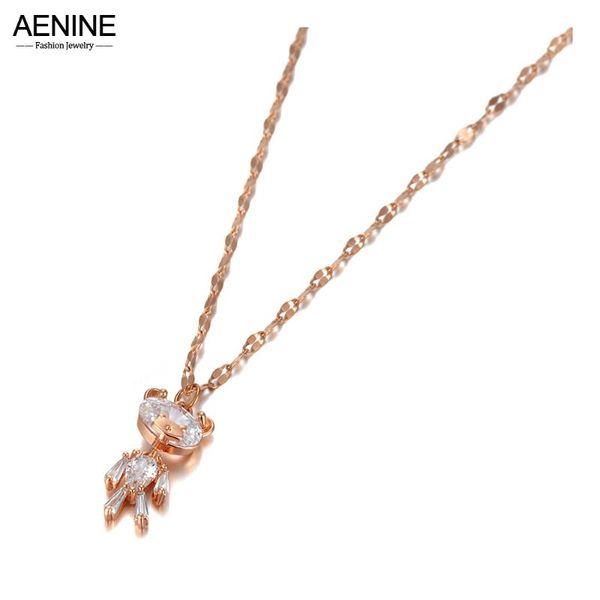 pendant necklaces aenine office style stainless steel crystal bear charm choker rose gold party necklace for girls an20211, Silver
pendant necklaces aenine office style stainless steel crystal bear charm choker rose gold party necklace for girls an20211, Silver