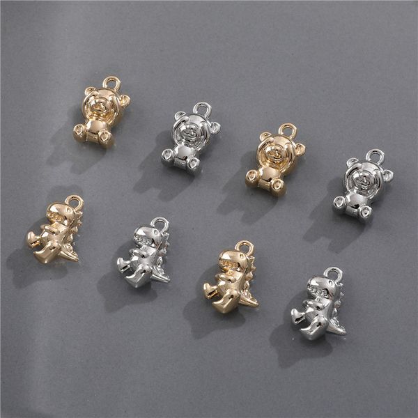 style 50pcs/lot cartoon animals bears/dinosaur shape alloy 3d floating locket charms diy jewelry earring/garment accessory, Bronze;silver
style 50pcs/lot cartoon animals bears/dinosaur shape alloy 3d floating locket charms diy jewelry earring/garment accessory, Bronze;silver