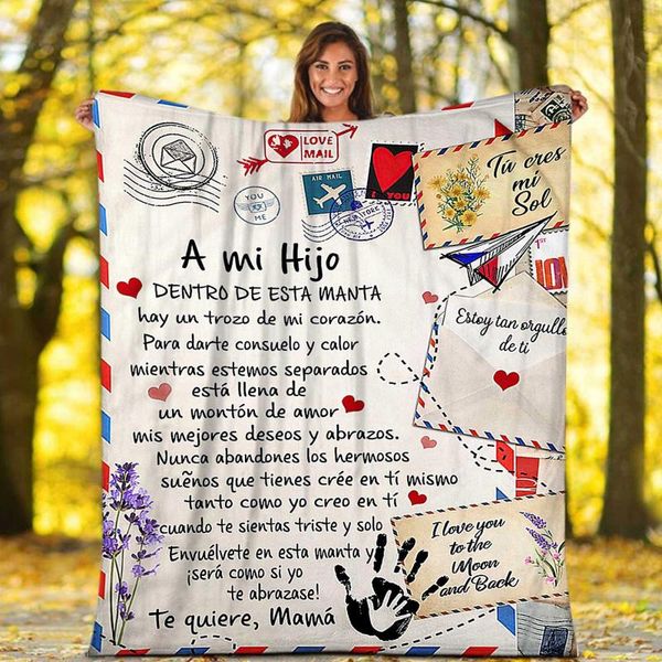 blankets manta spanish flannel blanket mom to daughter/son letter quilt express love year gifts 120x150/130x150/150x200/150x220cm
blankets manta spanish flannel blanket mom to daughter/son letter quilt express love year gifts 120x150/130x150/150x200/150x220cm