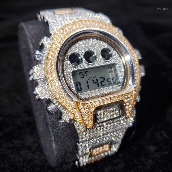 iced out man's wristwatch 18k rose gold and silver watches for men fashion hiphop high-quality electronic watch man wristwatches, Slivery;brown
iced out man's wristwatch 18k rose gold and silver watches for men fashion hiphop high-quality electronic watch man wristwatches, Slivery;brown