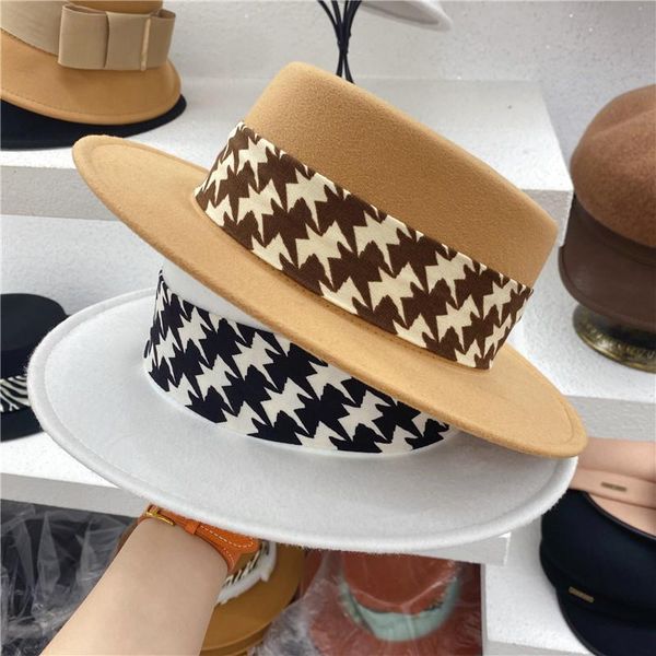 wide brim hats 202109-dudu autumn winter blended houndstooth ribbon classic fedoras cap men women leisure panama jazz hat, Blue;gray
wide brim hats 202109-dudu autumn winter blended houndstooth ribbon classic fedoras cap men women leisure panama jazz hat, Blue;gray