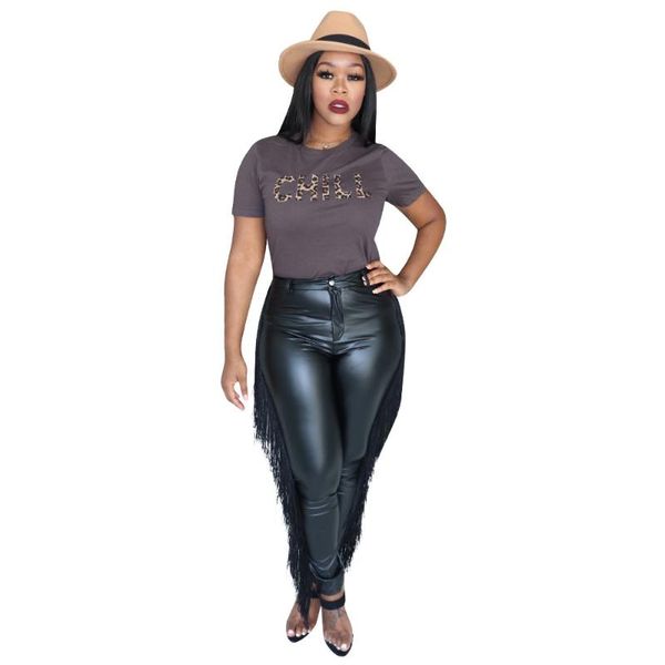 women's fashion casual solid color tassel high elastic leather trousers stacked leggings 2021 fall streetwear women pants & capris, Black;white
women's fashion casual solid color tassel high elastic leather trousers stacked leggings 2021 fall streetwear women pants & capris, Black;white