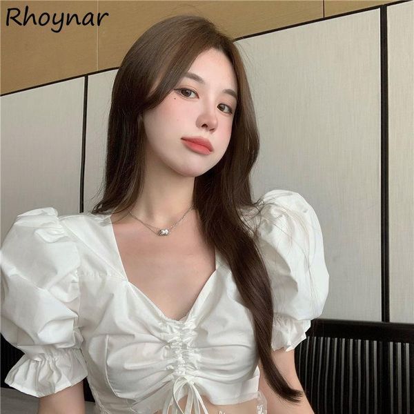 women's blouses & shirts puff sleeve blouse women v-neck cropped solid retro ladies summer clothing sweet girls leisure elegant ulzzang, White
women's blouses & shirts puff sleeve blouse women v-neck cropped solid retro ladies summer clothing sweet girls leisure elegant ulzzang, White