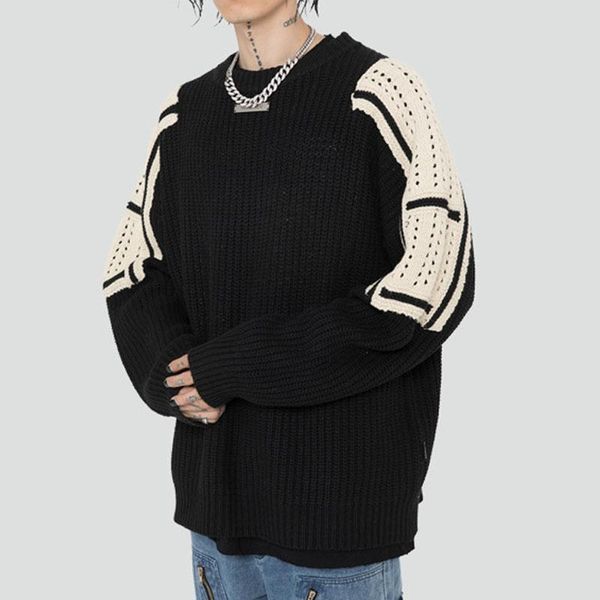 men's sweaters men loose casual pullover sweater streetwear hip hop oversize women knitwear autumn winter unisex, White;black
men's sweaters men loose casual pullover sweater streetwear hip hop oversize women knitwear autumn winter unisex, White;black