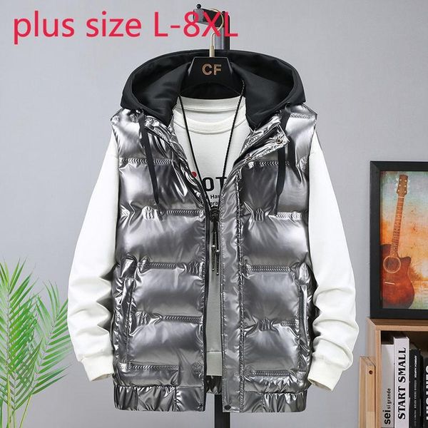 men's vests arrival fashion super large cotton padded bright face vest men autumn winter thickened warm casual coat plus size -7xl 8xl, Black;white
men's vests arrival fashion super large cotton padded bright face vest men autumn winter thickened warm casual coat plus size -7xl 8xl, Black;white
