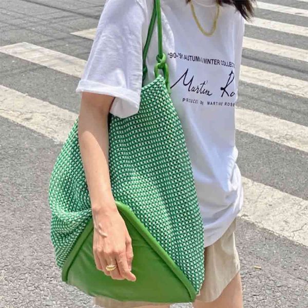bag fashion oversize tote for women leather knitting handbags large shopper bag woven green shoulder luxury designer 2021
bag fashion oversize tote for women leather knitting handbags large shopper bag woven green shoulder luxury designer 2021