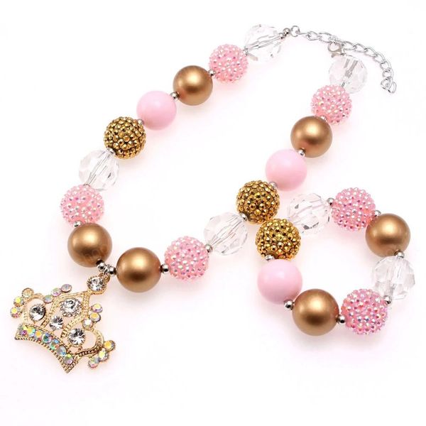 fashion baby kids chunky bubblegum necklaces with rhinestone crown pendant cute girls necklace bracelet jewelry gift, Red;brown
fashion baby kids chunky bubblegum necklaces with rhinestone crown pendant cute girls necklace bracelet jewelry gift, Red;brown