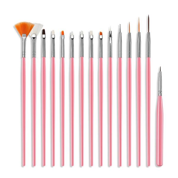 nail brushes pen set 15 sets of art painted drawing flower light therapy point drilling tools brush gradient, Yellow
nail brushes pen set 15 sets of art painted drawing flower light therapy point drilling tools brush gradient, Yellow