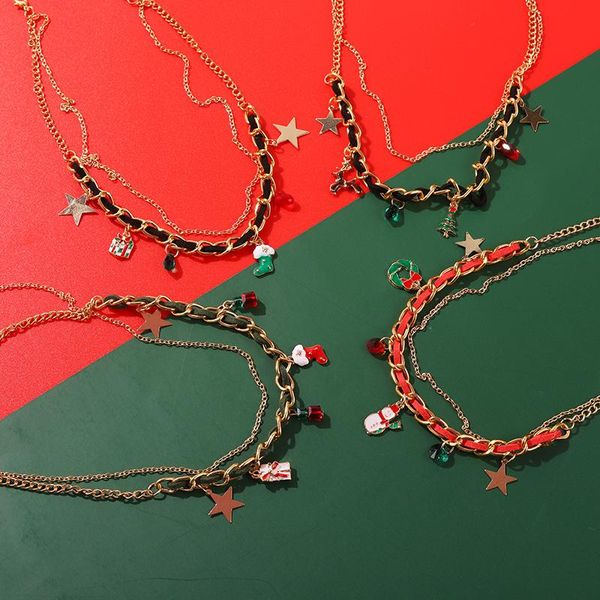 pendant necklaces christmas snowman bell crystal year necklace chain gift sock tree for girl women friend jewelry wholesale, Silver
pendant necklaces christmas snowman bell crystal year necklace chain gift sock tree for girl women friend jewelry wholesale, Silver