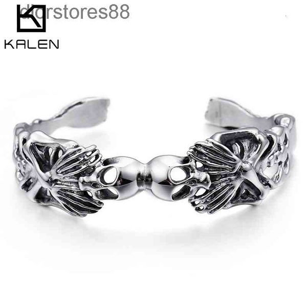 Bangles Bracelet Exaggerated Personality Skull Opening Hollow Stainless Steel Halloween Jewelry, Black
Bangles Bracelet Exaggerated Personality Skull Opening Hollow Stainless Steel Halloween Jewelry, Black
