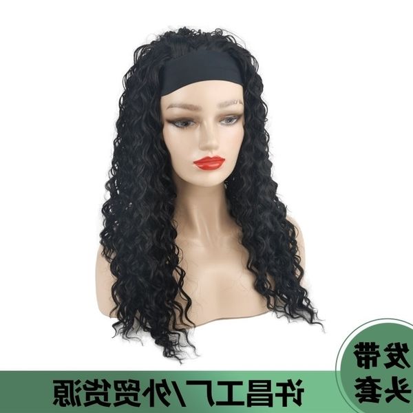 female ice silk wig with scarf hair corn perm long hair small curly elastic mesh headgear2, Black
female ice silk wig with scarf hair corn perm long hair small curly elastic mesh headgear2, Black