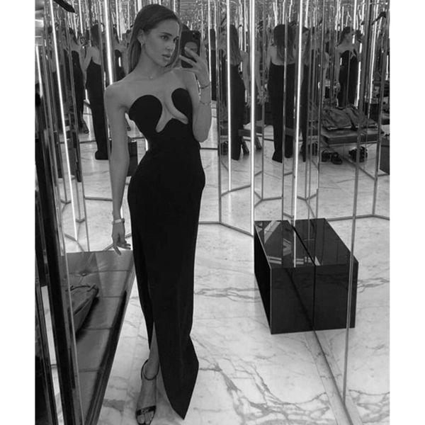 casual dresses women winter strapless backless split black maxi long bodycon bandage dress 2021 elegant evening party club vestidos, Black;gray
casual dresses women winter strapless backless split black maxi long bodycon bandage dress 2021 elegant evening party club vestidos, Black;gray